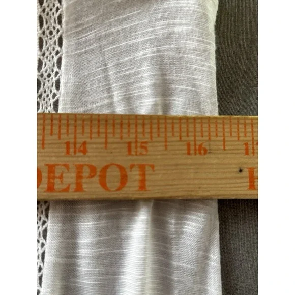 Lucky Brand XS Lace Boho Peasant Top Cream Crochet‎ Romantic Festival Blouse - Picture 7 of 8